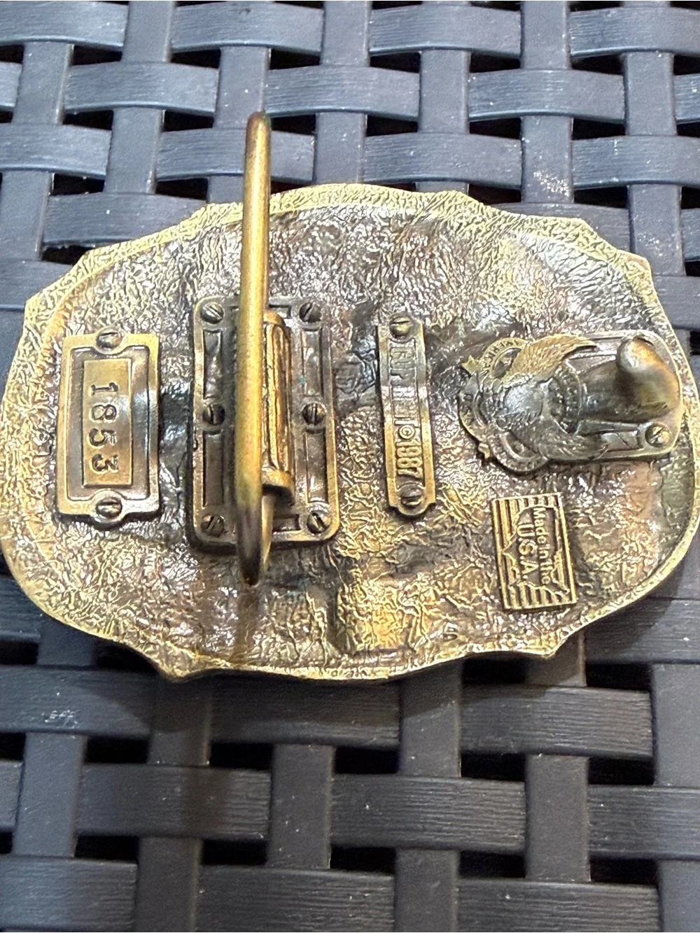Vintage 1987 Great American Buckle Co I Like Country Music Belt Buckle USA #1853